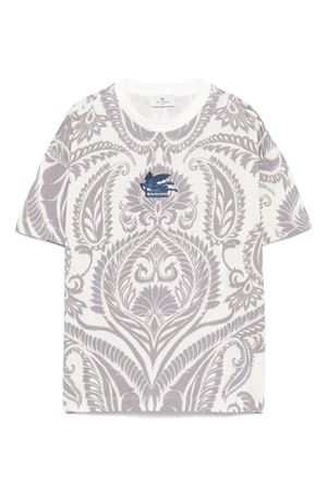 white cotton tshirt ETRO KIDS | GW8P01Z2081177GR